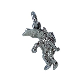 Dainty Astronaut Florida State Silver Charm, 1.17g