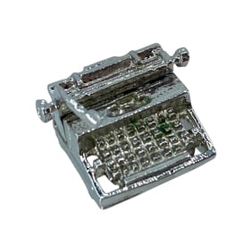 Vintage Typewriter Sterling Silver Charm, 4.99g