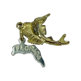 Cool Swordfish Florida State Silver Charm, 1.39g