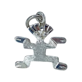 Peruvian Incan God Sterling Silver Charm, 0.59g