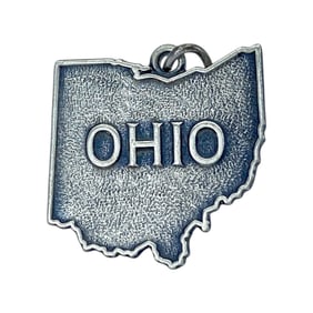 Oversized Ohio State Sterling Silver Charm, 4.64g