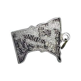 Minnesota State Landmark Sterling Silver Signed Charm, 1.55g
