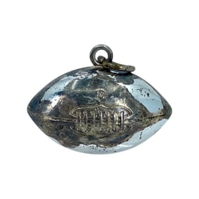 Oversized Sterling Silver Football Charm, 4.78g