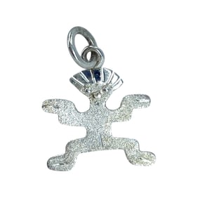 Mini Peruvian Inca God Sterling Silver Charm, 0.6g