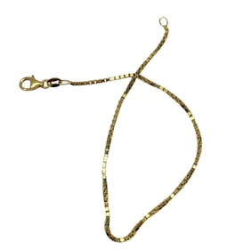 8" Gold Over Sterling Silver Box Charm, 2.7g