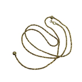 MILOR Twisted Rock Sparkling Adjustable Gold Over Sterling Silver Necklace, 30", 12.3g