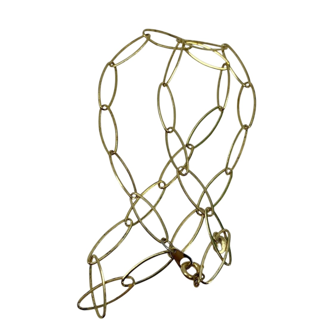 Oval Cable Chain Gold Over Sterling Silver DANECRAFT Necklace, 18", 4.61g (1 of 5)