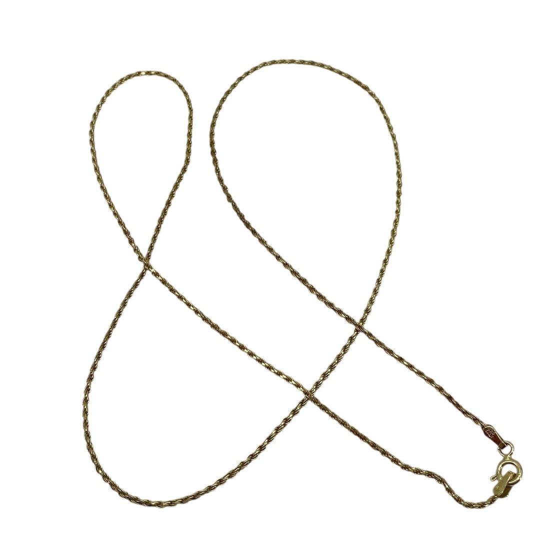 20" Gold Over Sterling Silver Rope Chain Necklace, 3.34g (1 of 4)