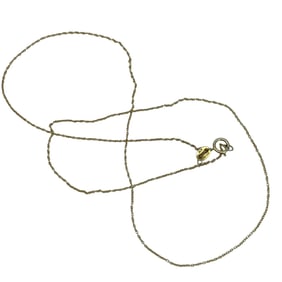 18.5" Gold Over Sterling Silver JCH Cable Chain Necklace, 1.04g