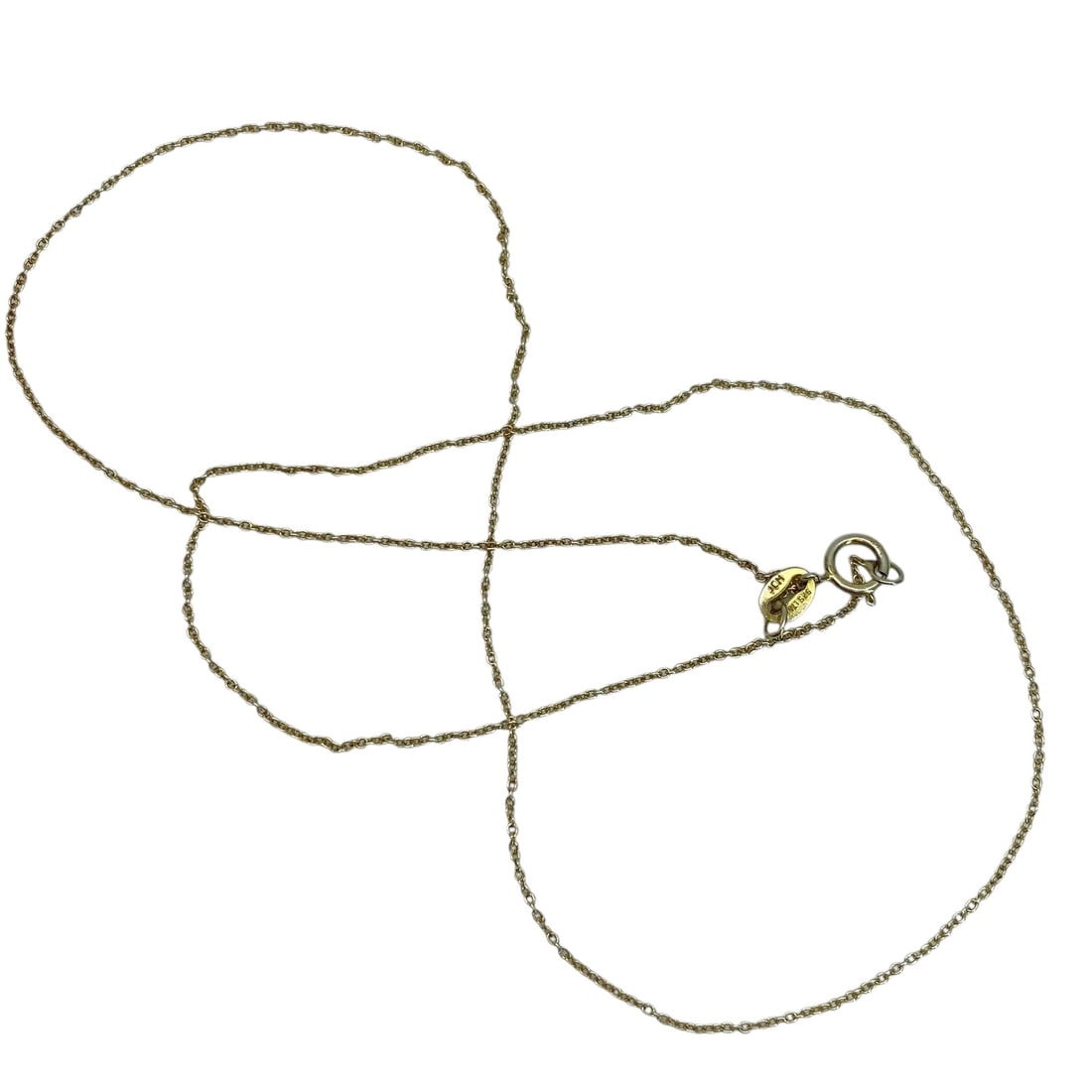 18.5" Gold Over Sterling Silver JCH Cable Chain Necklace, 1.04g: 18.5" Gold Over Sterling Silver JCH Cable Chain Necklace, 1.04g, Engraved "JCH 925 ITALY"
