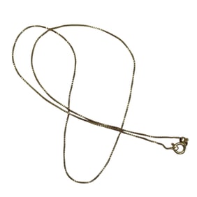 18.5" Gold Over Sterling Silver IBB Box Chain Necklace, 1.96g