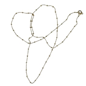 26" Gold Over Sterling Silver Bead Chain Necklace, 4.26g