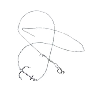 Simple Sterling Silver Anchor Cable Chain, 17", 1.34g