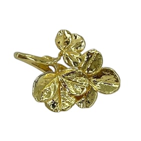 Gold Over Sterling Silver Leaf Signed Pendant, 1.52g