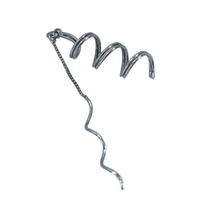 Spiral Single Sterling Silver Slide Earring, 1.4g