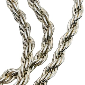 Sterling, Rope Chain Necklace