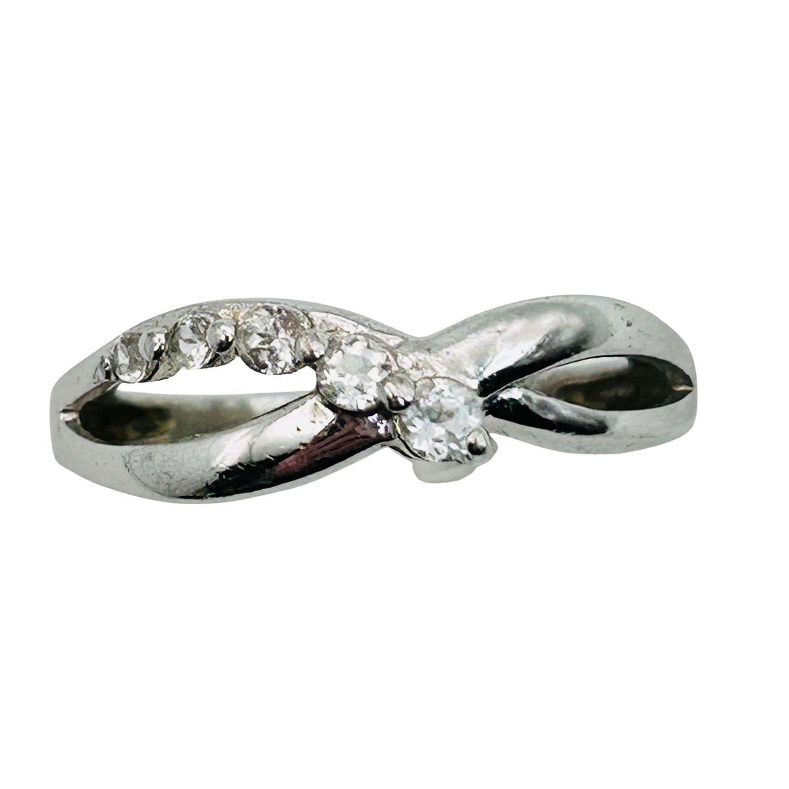 Sterling Spinel Crossover Ring Size 10 (1 of 8)