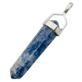 Sterling Sodalite Crystal Pendant