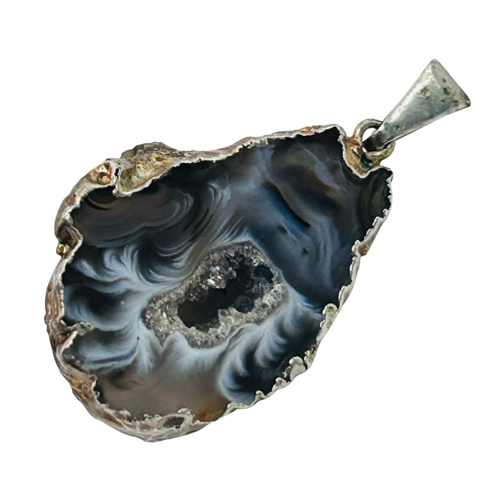 Sterling Agate Raw Cut pendant (1 of 6)