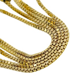 Italy Sterling Adjustable Box Chain Necklace