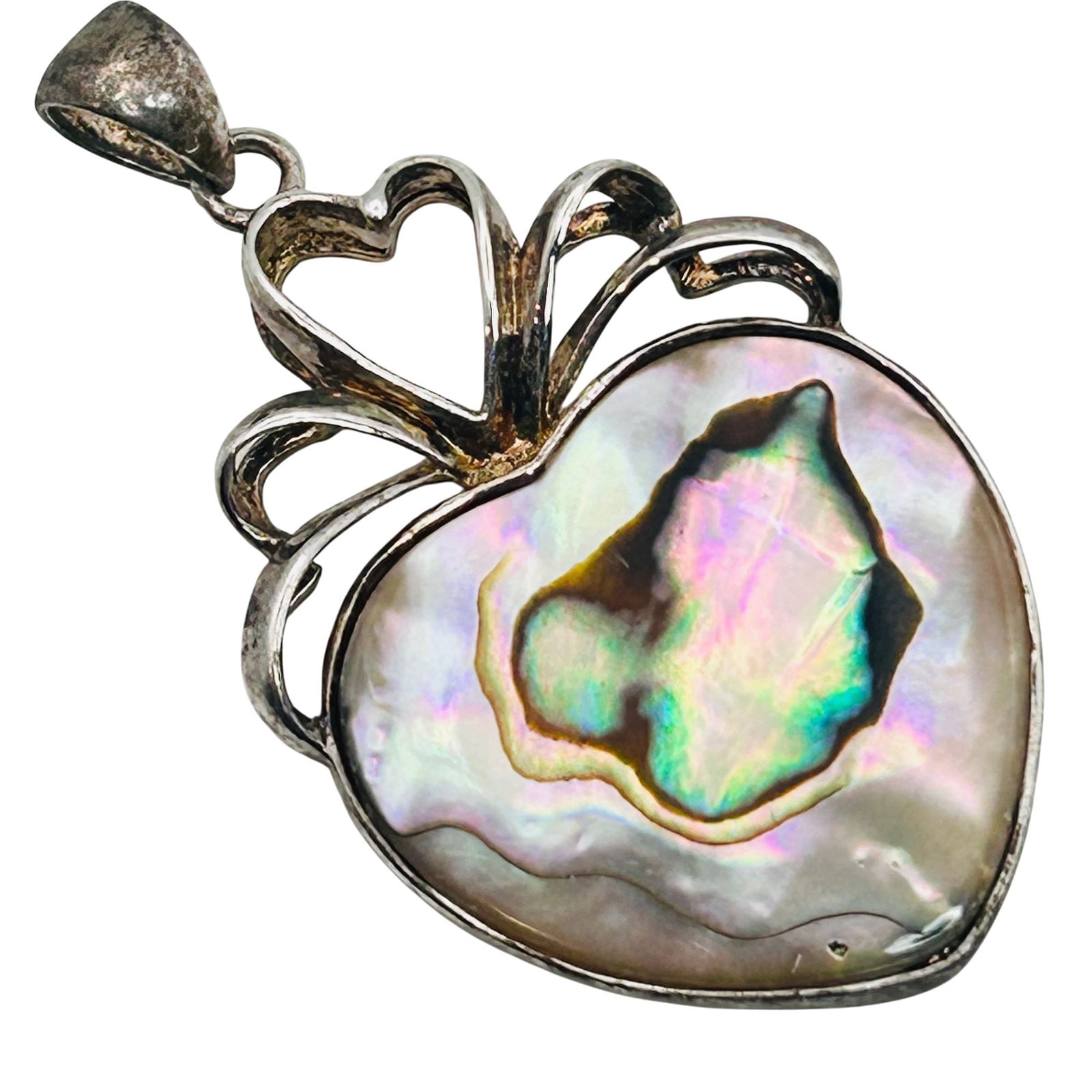 Sterling Abalone Heart Pendant (1 of 7)