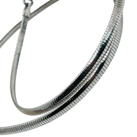 QG Italy Sterling Flat Snake Chain Necklace