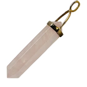 Sterling Pink Quartz Pendant