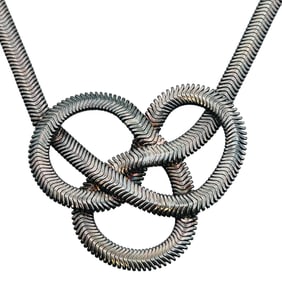 Dyadema Italy Sterling Flat Celtic Knot Snake Chain Necklace