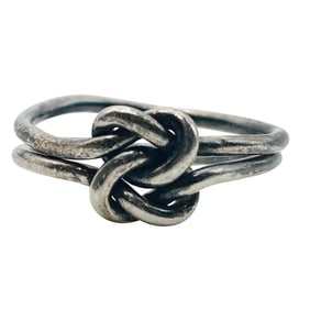 Sterling Double Band Knot Ring Size 8