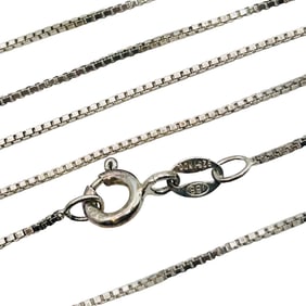 IBB Sterling Box Chain Necklace