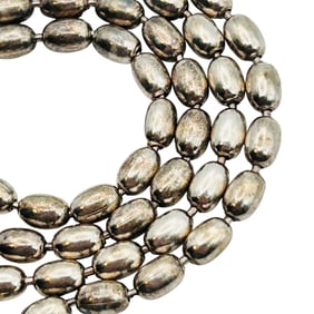 Sterling Beaded Chain Necklace