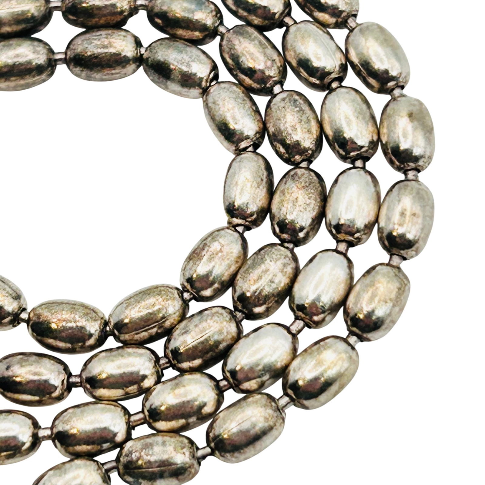 Sterling Beaded Chain Necklace: Sterling beaded chain necklace 12.2g