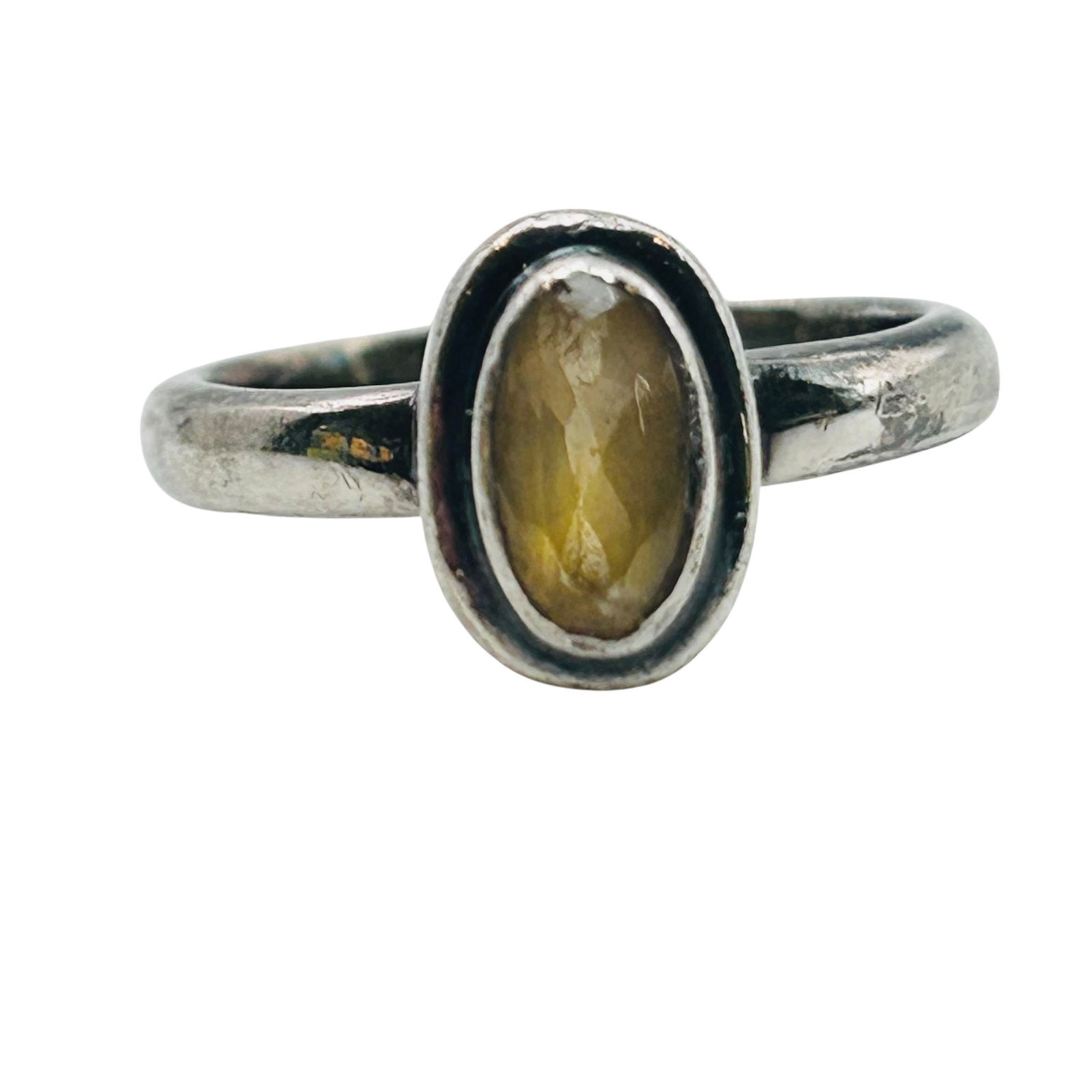 Sterling Citrine Oval Ring Size 6 (1 of 8)