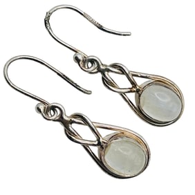 YS Sterling Moonstone Dangle Earrings