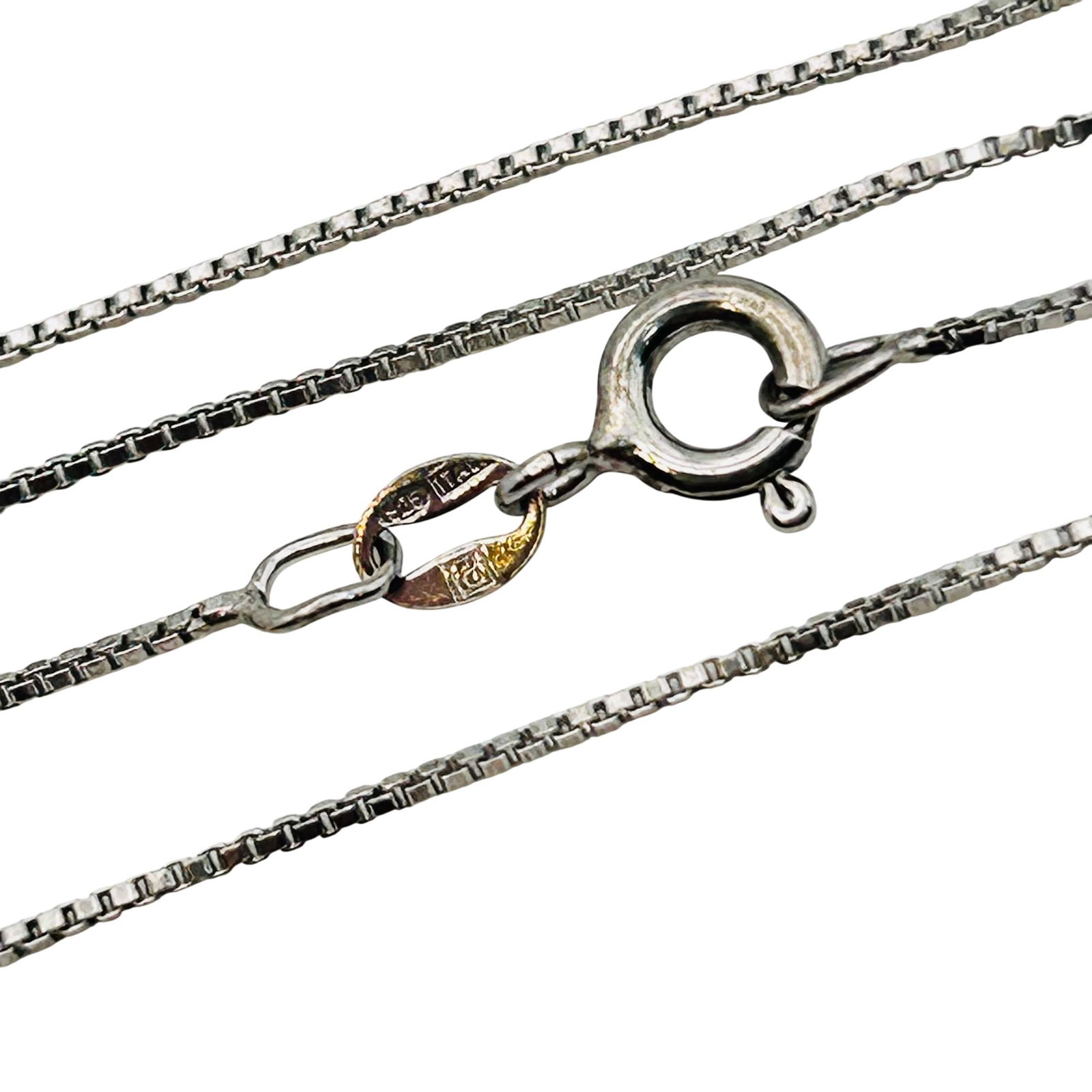 Italy Sterling Box Chain Necklace (1 of 5)