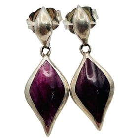 Kabana Sterling Spiny Oyster Stud Back Earrings