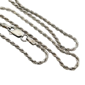 IBB Italy Sterling Rope Chain Necklace