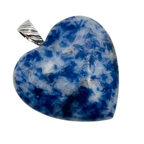 Sterling Sodalite Heart Pendant 3.73g