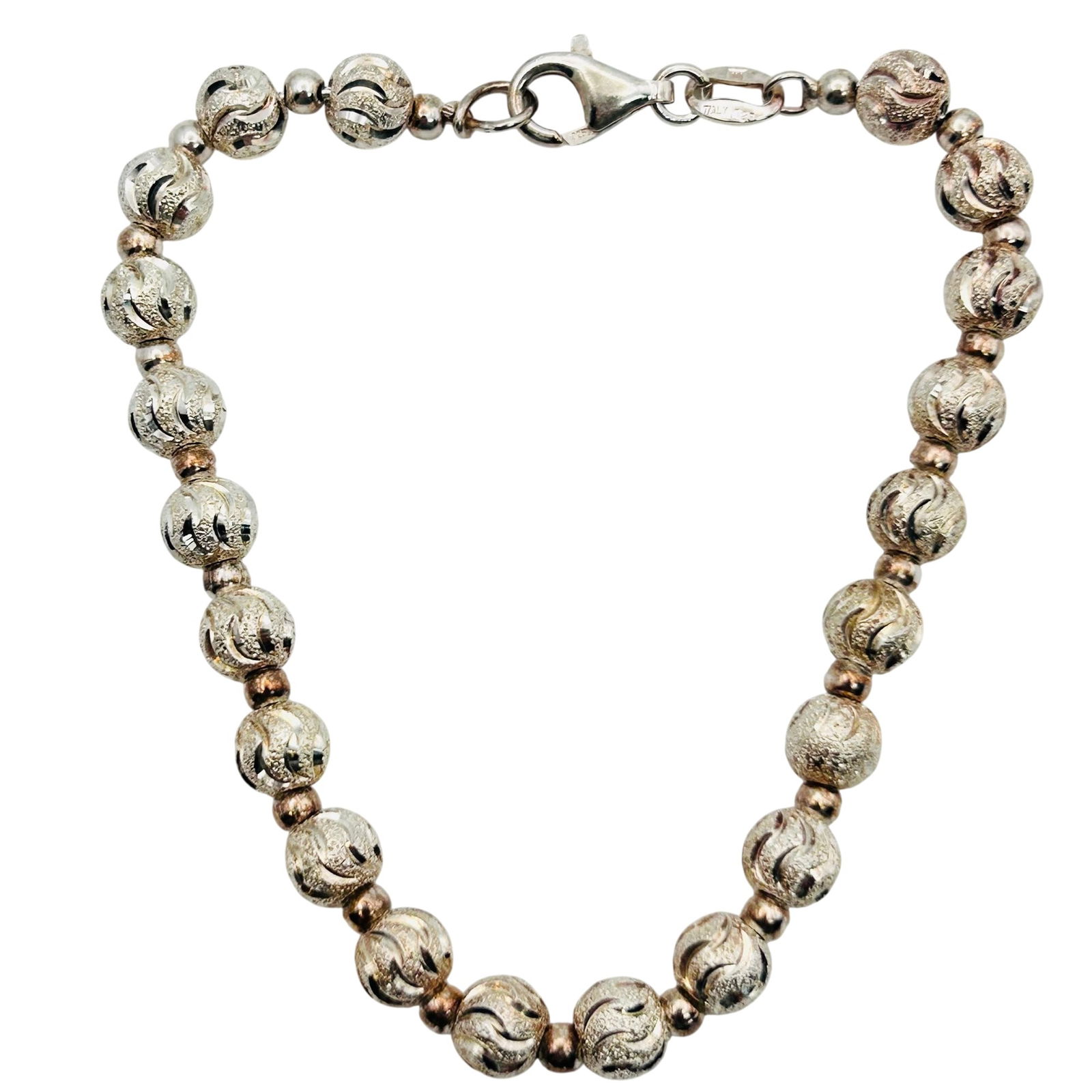 Italy Sterling Bead Chain Bracelet (1 of 6)