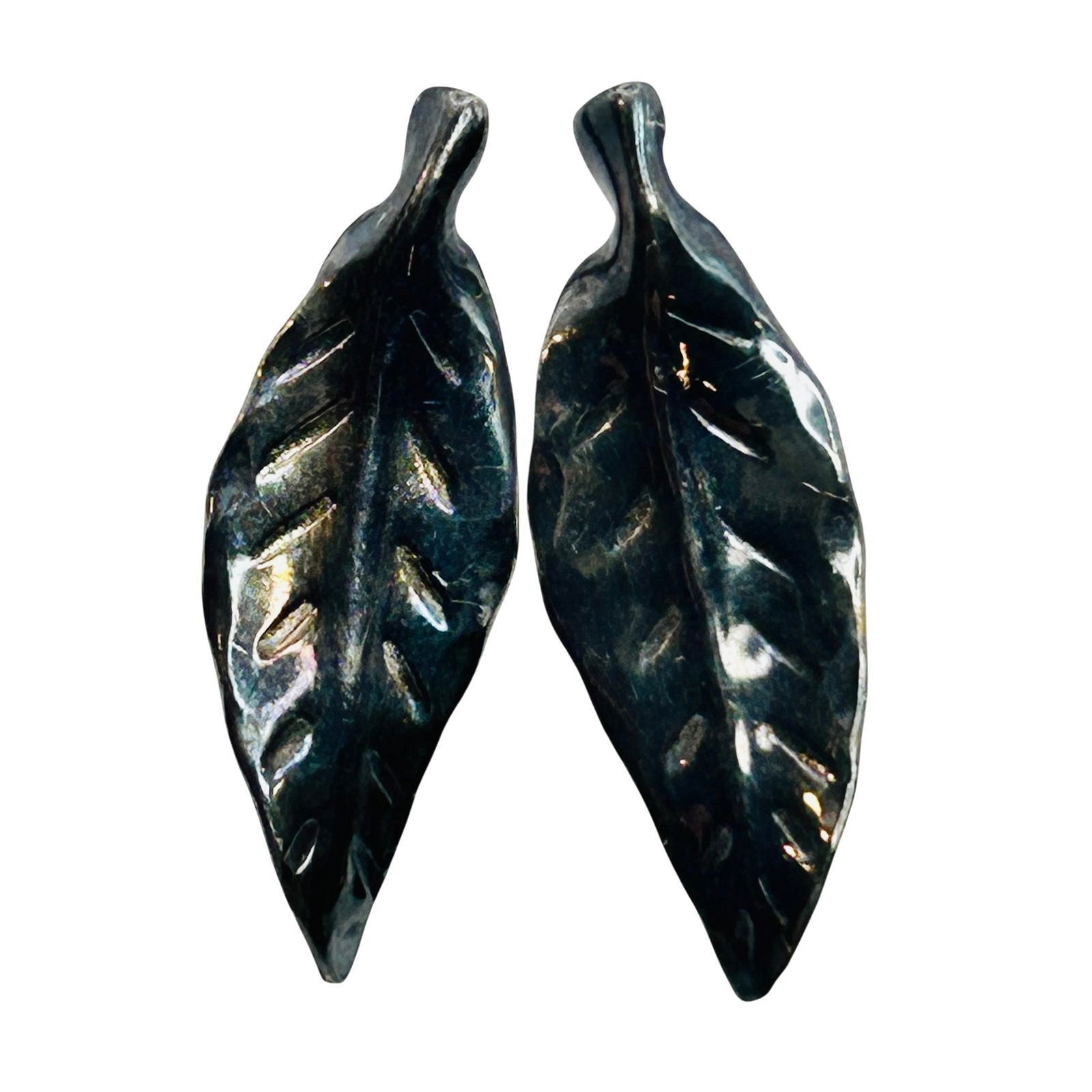 NYE Sterling Leaf Stud Earrings (1 of 5)