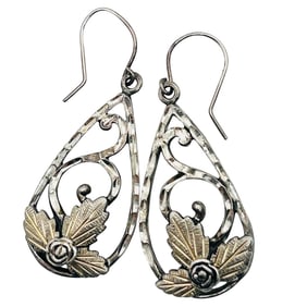 Black Hills Wheeler Co Sterling Teardrop Earrings