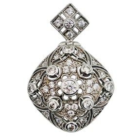 Joseph Esposito Sterling Cubic Zirconia Pendant