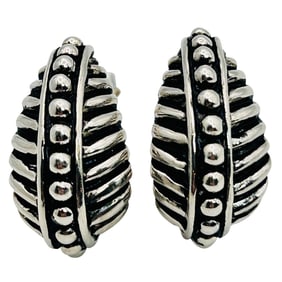 Joseph Esposito Sterling Half Hoop Stud Earrings