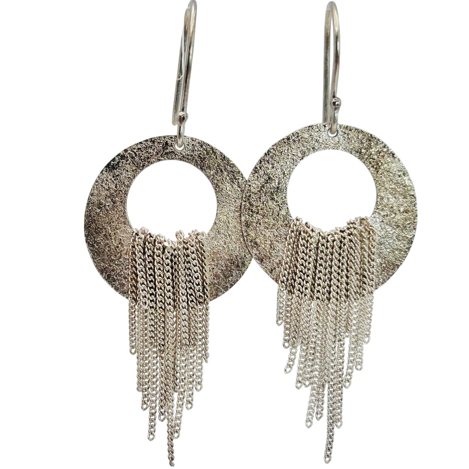 M&M Sterling Round Tassel Earrings: M&M sterling round tassel earrings 6g