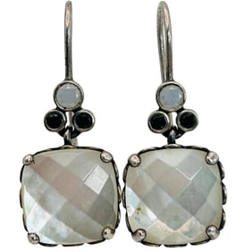 ALE Pandora Sterling Mother Of Pearl Hook Back Earrings