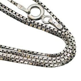 Italy Sterling Box Chain Necklace