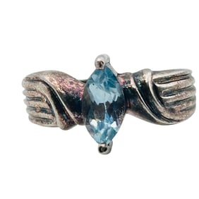 Sterling Topaz Marquise Cut Ring Size 9