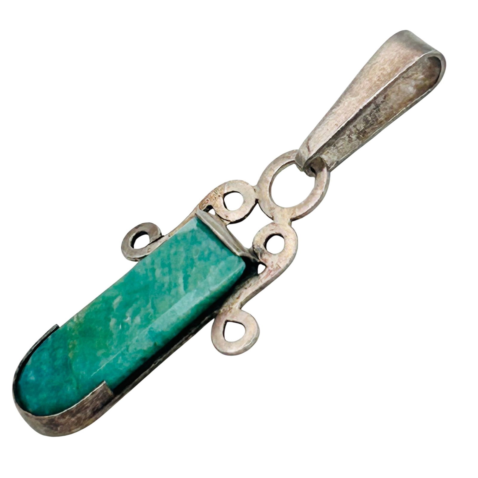 Southwest Sterling Turquoise Pendant (1 of 5)