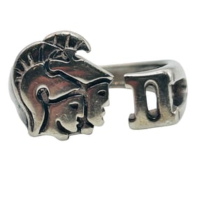 Swank Sterling Roman Soldier Ring Size 7.5