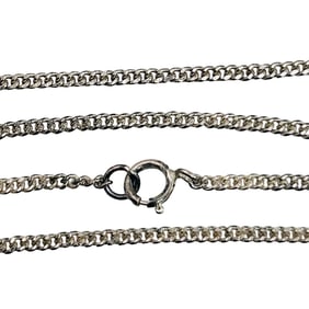 Sterling Curb Chain Necklace